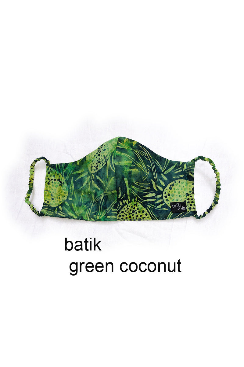 Batik Face Mask Green