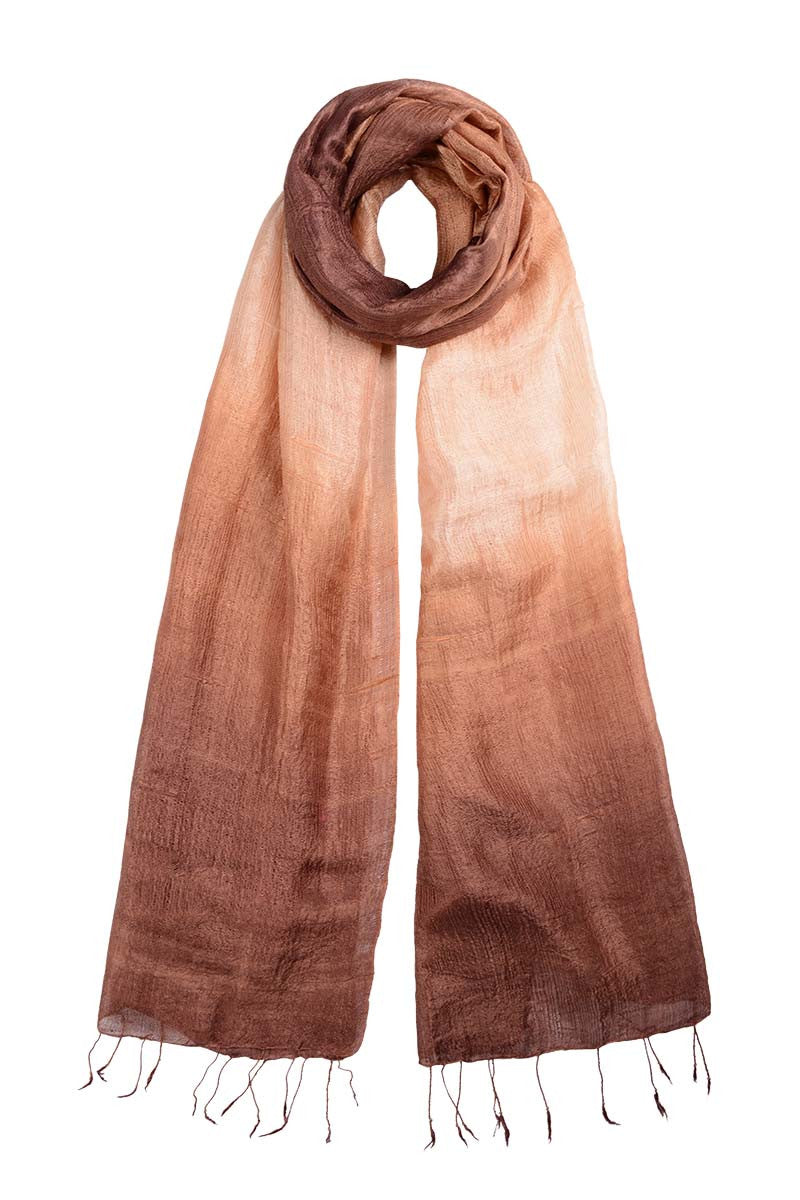 silk scarf tie dye choco