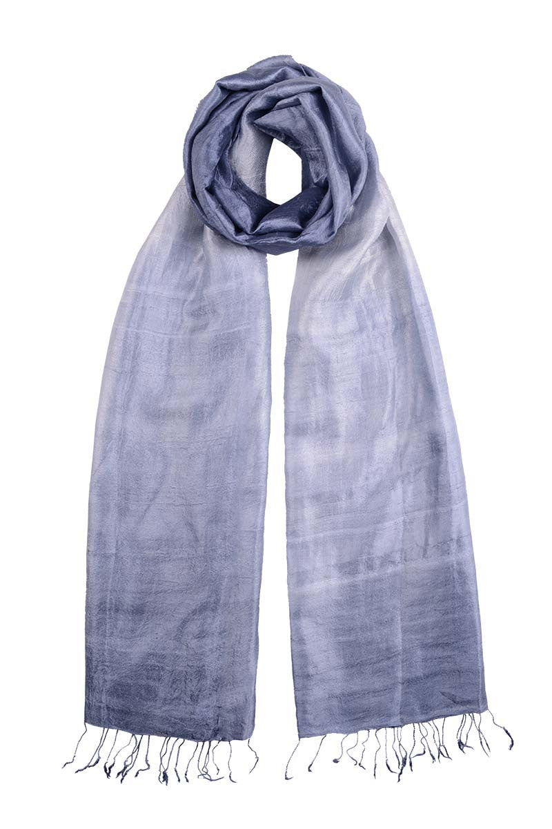 silk scarf tie dye grey