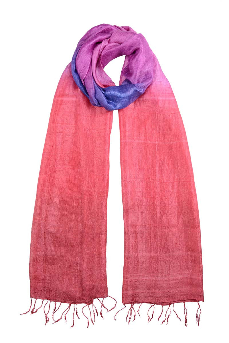silk scarf tie dye pink