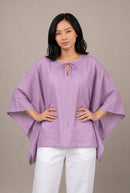 Kaftan top 100% cotton voile lilac