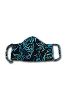 Batik Face mask with elastic - blue & black