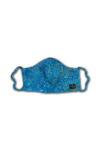 Batik Face mask with elastic -blue