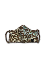 Batik Face mask with elastic - earthy
