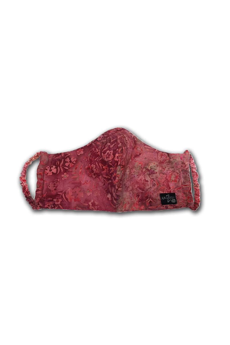 Batik Face mask with elastic - pink