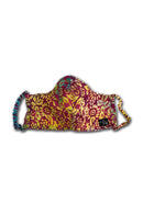 Batik Face mask with elastic - purple