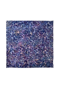 bandana with purple leaves print
