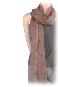 Long stole chiffon silk % batik printed