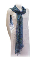 Batik printed chiffon silk stole