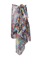 Printed Chiffon sarong Black base