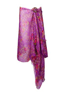 Printed Chiffon sarong Purple base