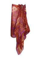 Printed Chiffon sarong crinkled