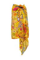 Printed Chiffon sarong Yellow