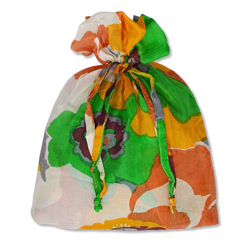 Matching pouch for silk sarong