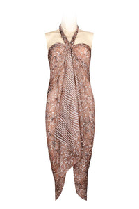 Silk Sarong printed Batik -Choco