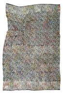 Sarong pure silk printed Batik -black base