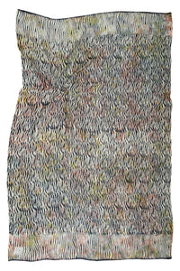 Sarong pure silk printed Batik -black base