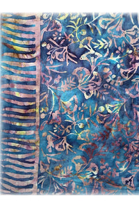Colorful fabric with abstract patterns on a white background