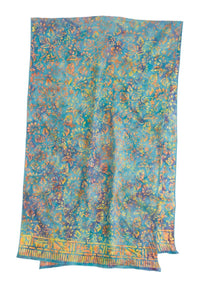 Colorful patterned fabric on a white background