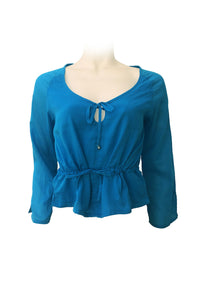 Turquoise blue blouse for summer