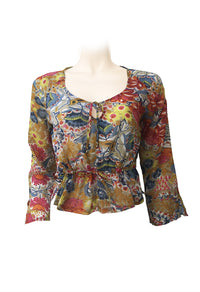 Flower print for summer blouse