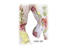 printed summery 3/4 sleeve top- side view