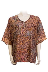 Batik Kaftan Silk Butterfly -floral design 