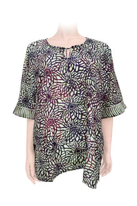 Batik Kaftan Silk Butterfly -geometric