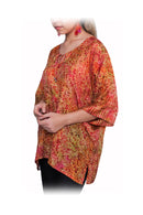 Batik Kaftan Silk Butterfly -red