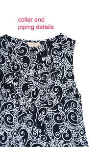 short dress-singlet rayon-U neck collar