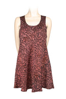 dress-singlet rayon batik print -2 browns
