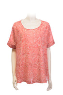 Bell shape blouse -cotton batk print-crocodots