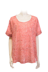 Bell shape blouse -cotton batk print-crocodots