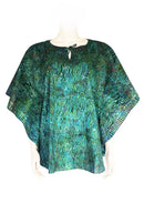 Kaftan top batik print green color