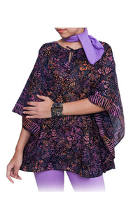 Model wearing Kaftan Marie batik cotton voile