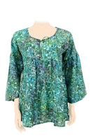 Bouse Natacha Batik silk - green