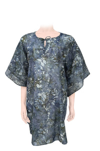 Sun dress kaftan style batik dark tones