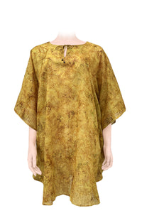 Sun dress kaftan style batik yellow print