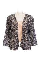 Short jacket Mantle light cotton black & white