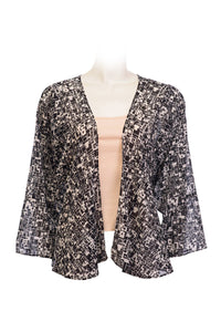 Short jacket Mantle light cotton black & white