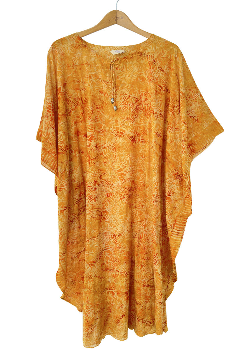 Long Kaftan Batik Yellow 