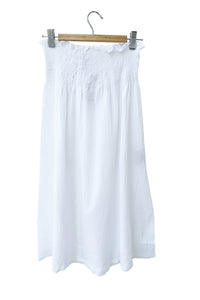 Crinkled cotton skirt 3/4 length