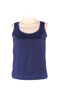 Tank Top plain cotton - deep blue