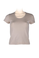 U-neck cap sleeve knit beige
