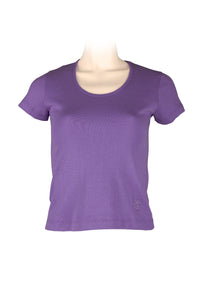 U-neck cap sleeve knit purple