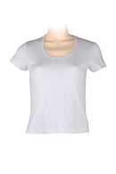U-neck cap sleeve knit white
