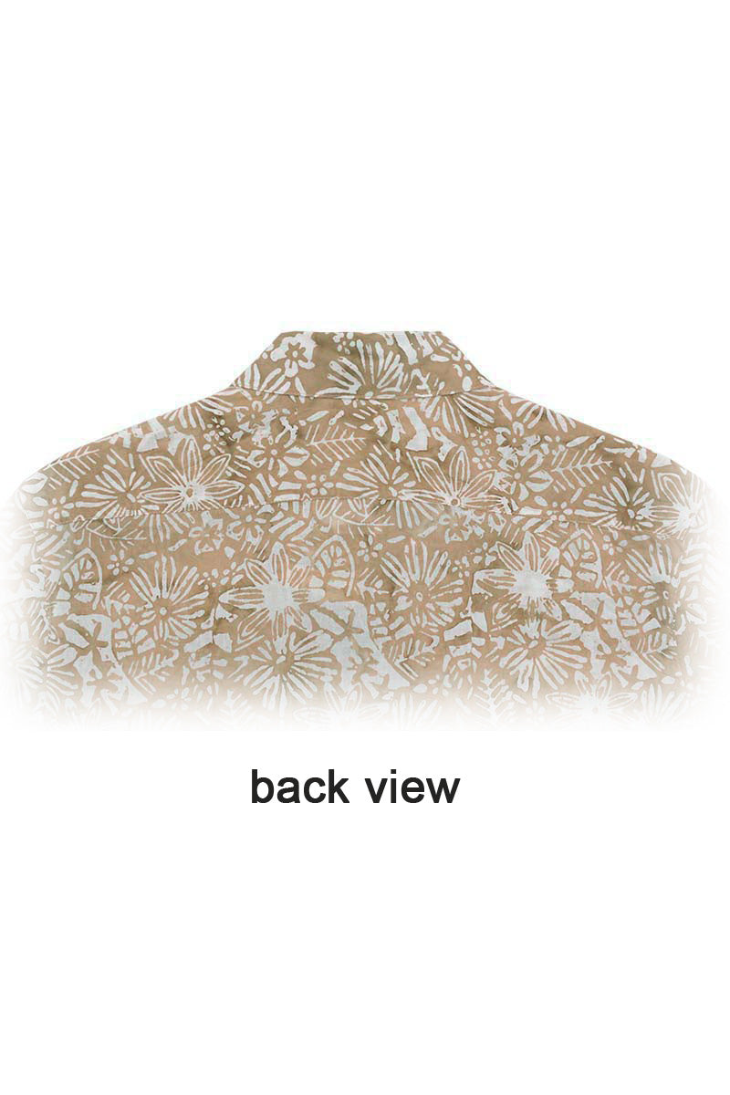 Batik printed long sl shirt -back view
