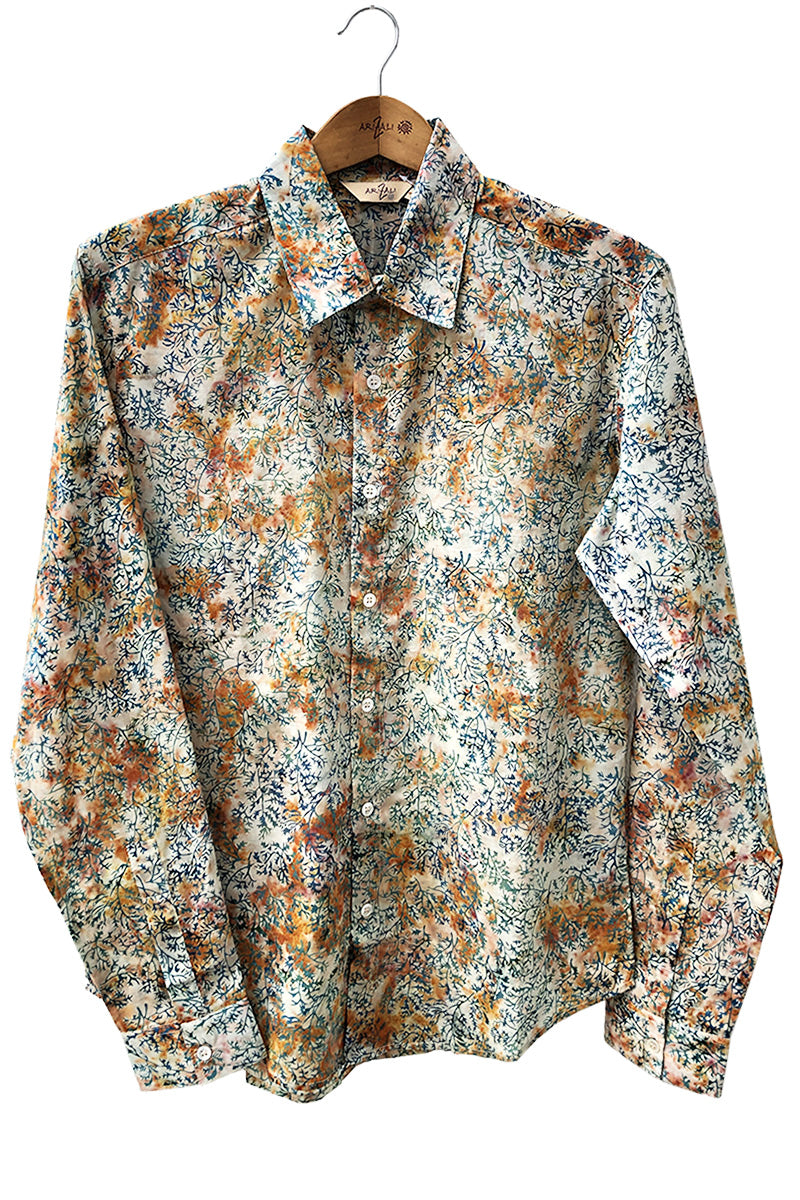 Shirt long sleeve batik print -fern