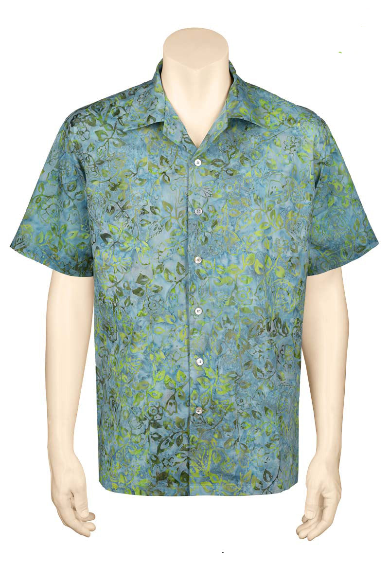 Batik Short Sleeve Shirt Hawaiian Style