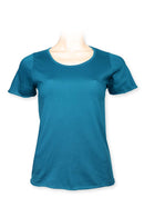 Tee scoop neck -short sleeve- Caribbean  blue